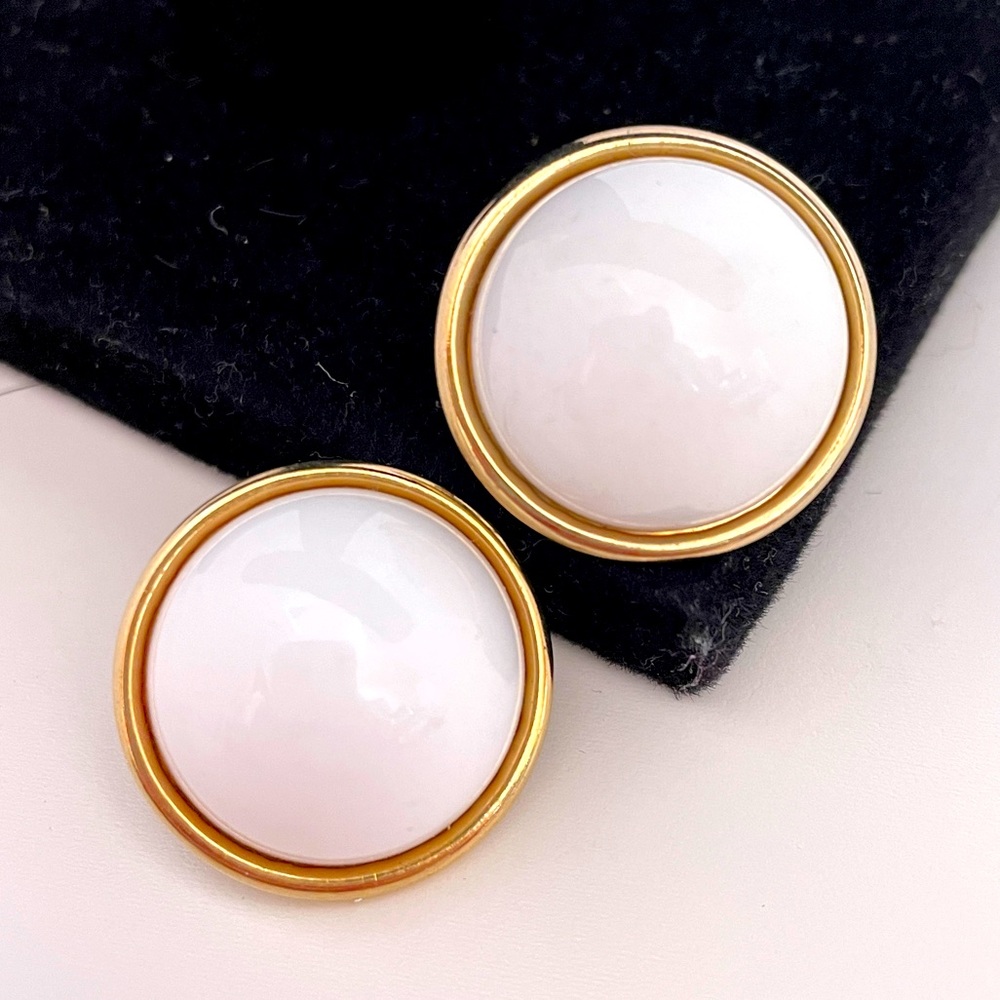 Vintage 60’s SARAH COVENTRY Mid Century Modern Bridal Preppy Button Earrings